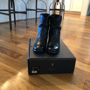 Frye Cara Roper Boot - Black Leather